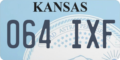 KS license plate 064IXF