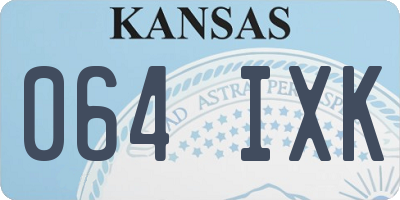 KS license plate 064IXK