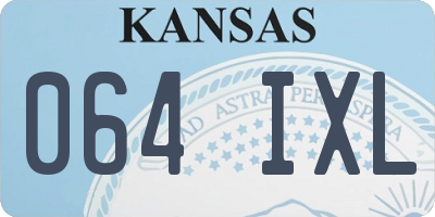 KS license plate 064IXL