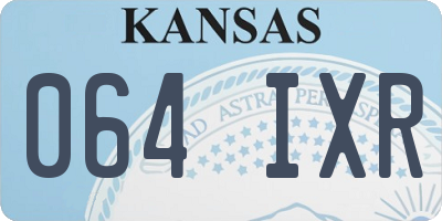 KS license plate 064IXR