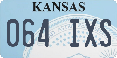KS license plate 064IXS