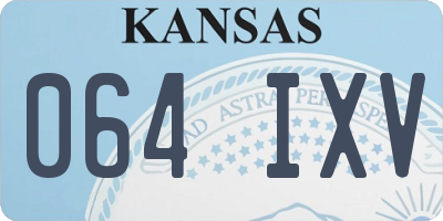KS license plate 064IXV
