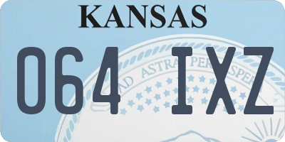 KS license plate 064IXZ