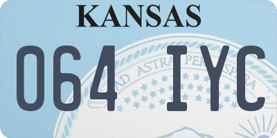 KS license plate 064IYC