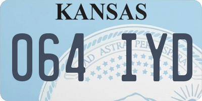 KS license plate 064IYD