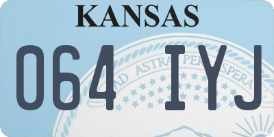 KS license plate 064IYJ