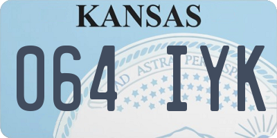 KS license plate 064IYK