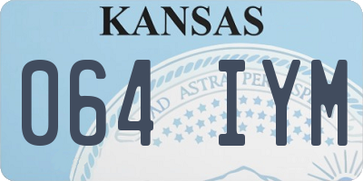 KS license plate 064IYM