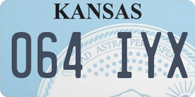 KS license plate 064IYX