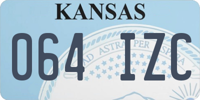 KS license plate 064IZC