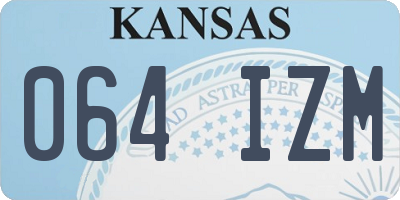 KS license plate 064IZM