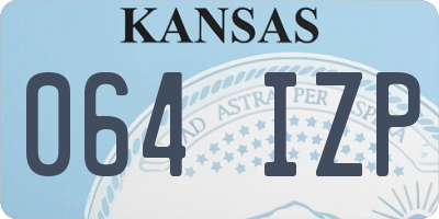 KS license plate 064IZP