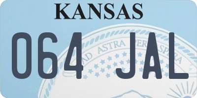 KS license plate 064JAL