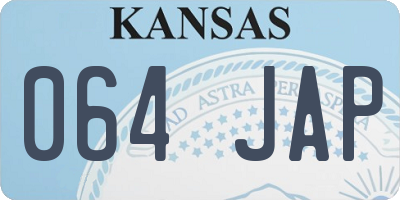 KS license plate 064JAP
