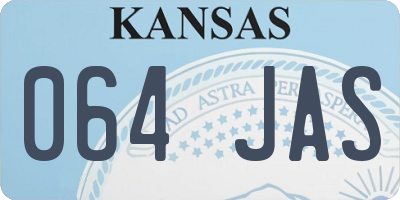 KS license plate 064JAS