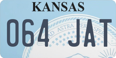 KS license plate 064JAT