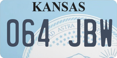 KS license plate 064JBW