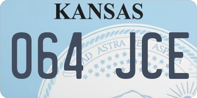 KS license plate 064JCE