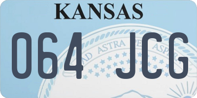 KS license plate 064JCG