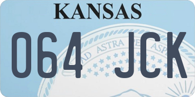 KS license plate 064JCK