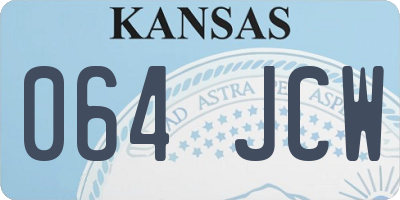 KS license plate 064JCW