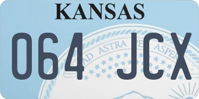 KS license plate 064JCX