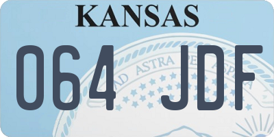 KS license plate 064JDF