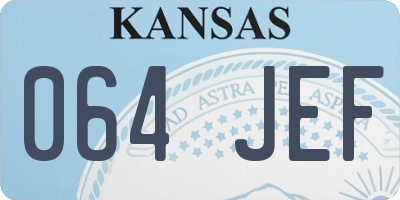 KS license plate 064JEF