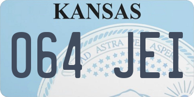 KS license plate 064JEI