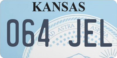 KS license plate 064JEL