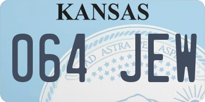 KS license plate 064JEW