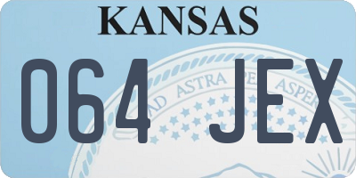 KS license plate 064JEX