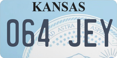 KS license plate 064JEY