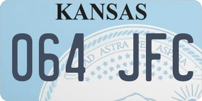 KS license plate 064JFC