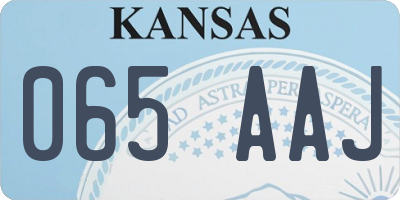 KS license plate 065AAJ