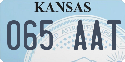 KS license plate 065AAT