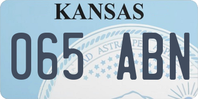 KS license plate 065ABN