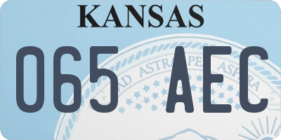 KS license plate 065AEC