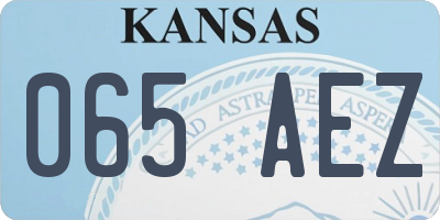 KS license plate 065AEZ