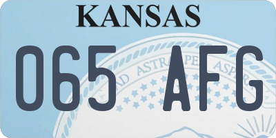 KS license plate 065AFG