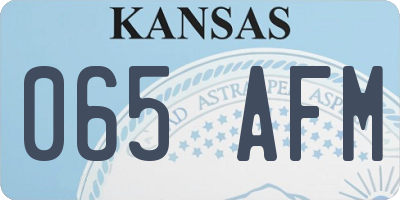 KS license plate 065AFM