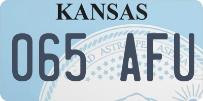 KS license plate 065AFU