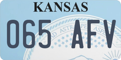 KS license plate 065AFV