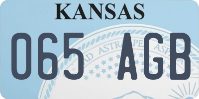 KS license plate 065AGB