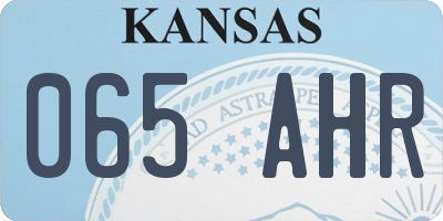 KS license plate 065AHR