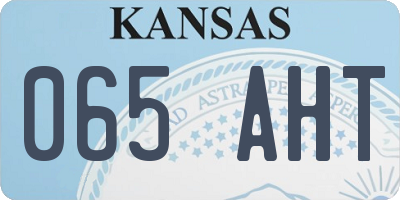 KS license plate 065AHT