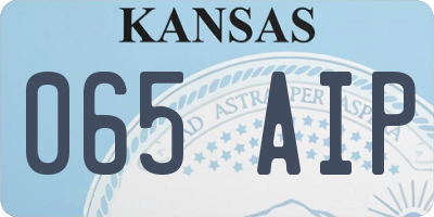 KS license plate 065AIP