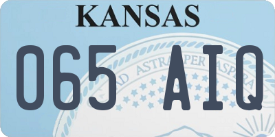 KS license plate 065AIQ