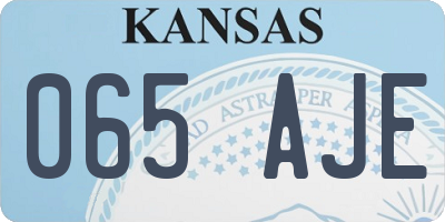 KS license plate 065AJE