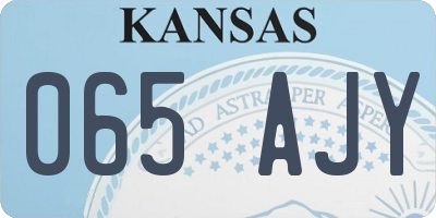KS license plate 065AJY